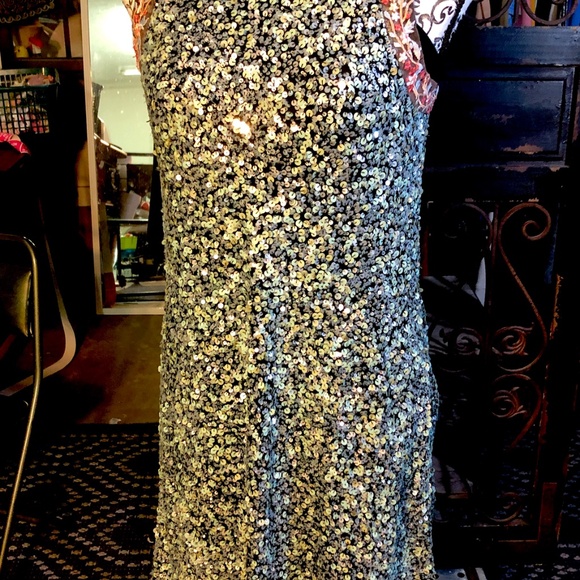 Anthropologie VARUN BAHL Lt Blue Sequin Embroidered Party Short Occasion Dress~2 - Picture 4 of 12